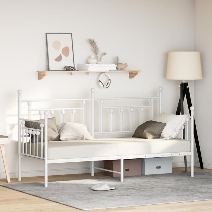 VidaXL Lit de jour Blanc 80x200 cm Acier 42002671
