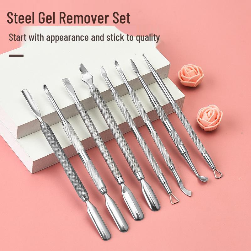 Nagel- und Nagelhautschieber-Set: Edelstahl, Doppelseitig, Spiegelglanz