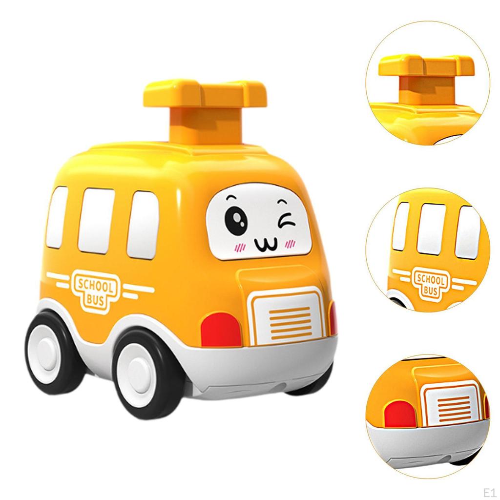 Baby Push and Go Car Toddlers Toy Car, Interactive Inertia Cartoon Wind Up for Party