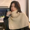 Knopf Schal Damen Herbst Winter Koreanischer Stil All-Match Warm Nackenschutz Oberbekleidung Schlitz Strickschal