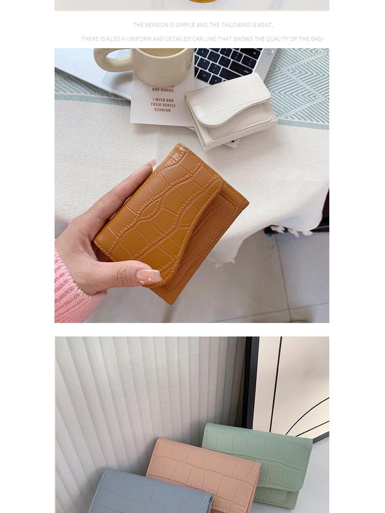 Korean Women's Multi-Function Short Wallet: Fashionable Multi-Color, Multi-Card Slot, Zippered Coin Purse