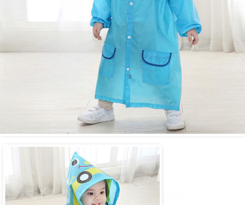 Children's Cartoon Rain Poncho: Cute Cape Style for Boys and Girls, Fits Kindergarten To Primary School with Room for Backpack