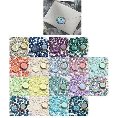 100PCS Wax Sealing Wax Beads Sunflower Sealing Wax Sealing Beads for Seal Invitation Gift Cards Christmas Gift Wrapping
