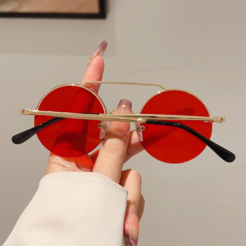 Vintage Big Frame Round Steampunk Sunglasses Women For Men Popular Luxury Brand Designer Sun Glasses Punk Hip Hop Shades Uv