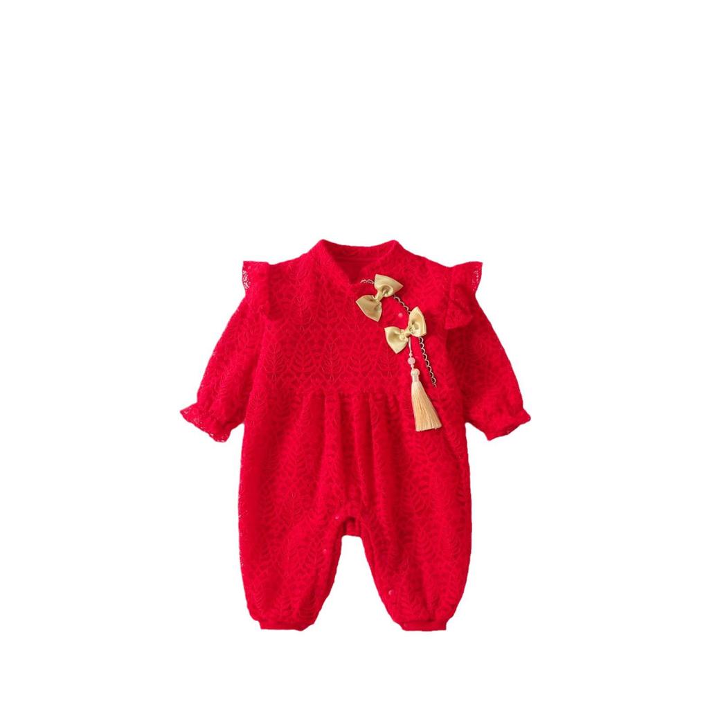 2023 Spring Chinese New Year Baby Onesie - Full Moon Celebration Romper