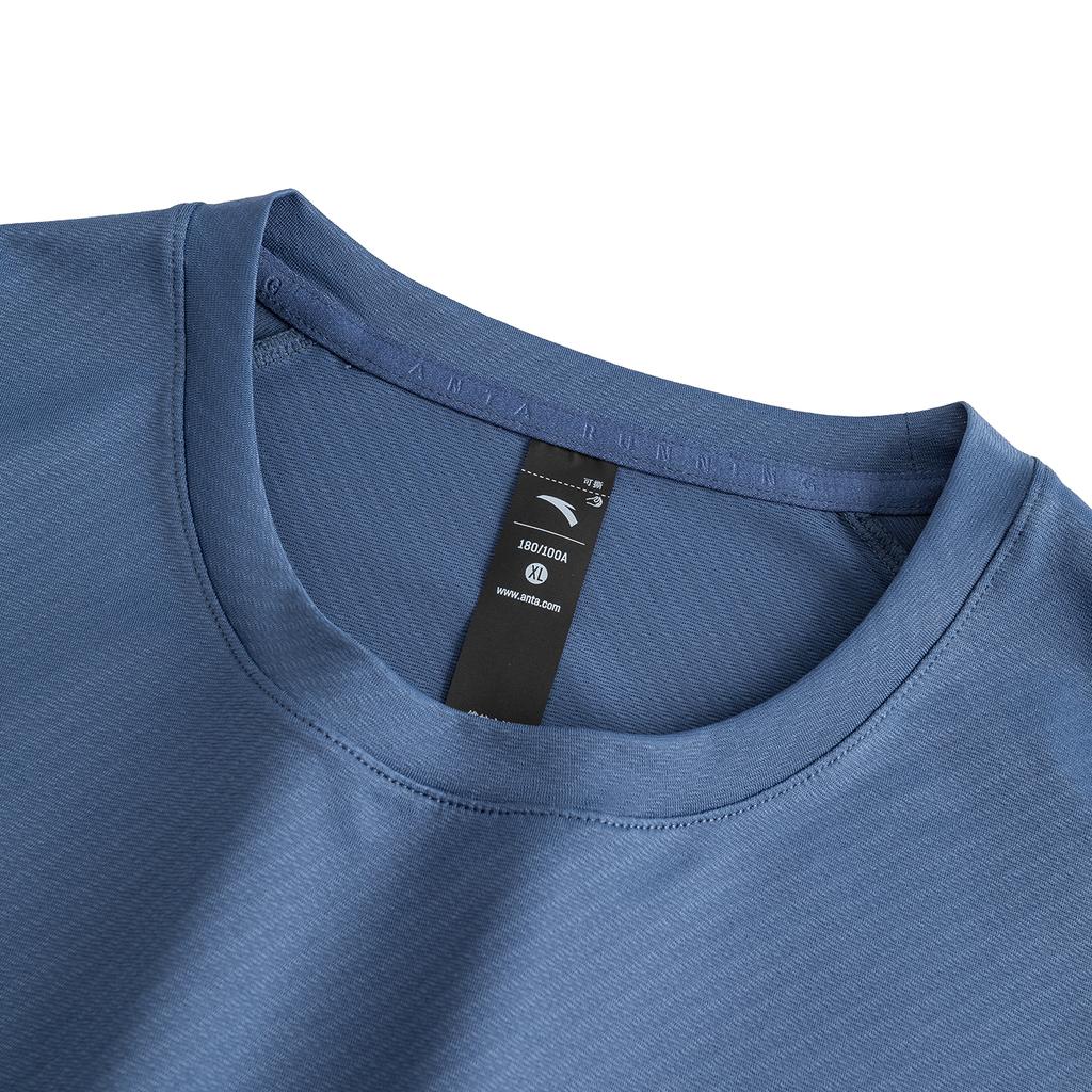 Anta Short Sleeve Knitted T-Shirt Summer 2026 Men Tops Porcelain-Blue 952625101-5