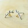 New Fashion Personality 925 Sterling Silver Jewelry Earrings Branches Bird Fresh Art Style Simple Gift Earrings E018