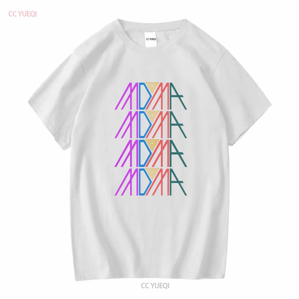 MDMA Logo Design T Shirt long or short sleeves vintage Washed Comfortable designer clothes Breathable Slightly Stretched homme