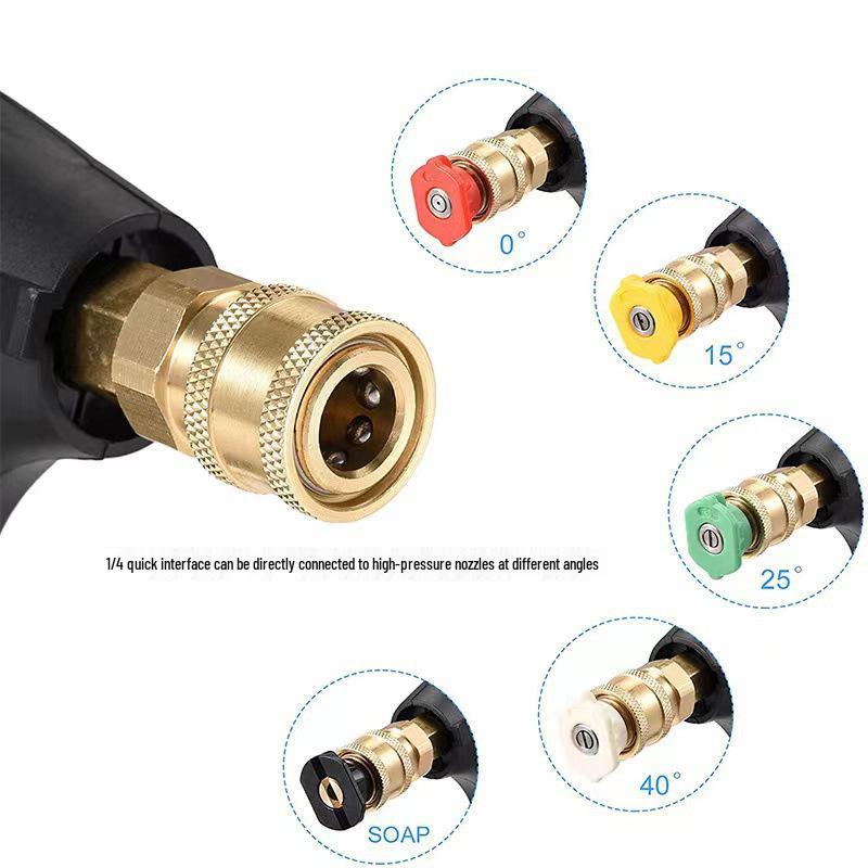 Fan-Shaped High-Pressure Car Wash Spray Gun with Aluminum Valve Core for Cleaning