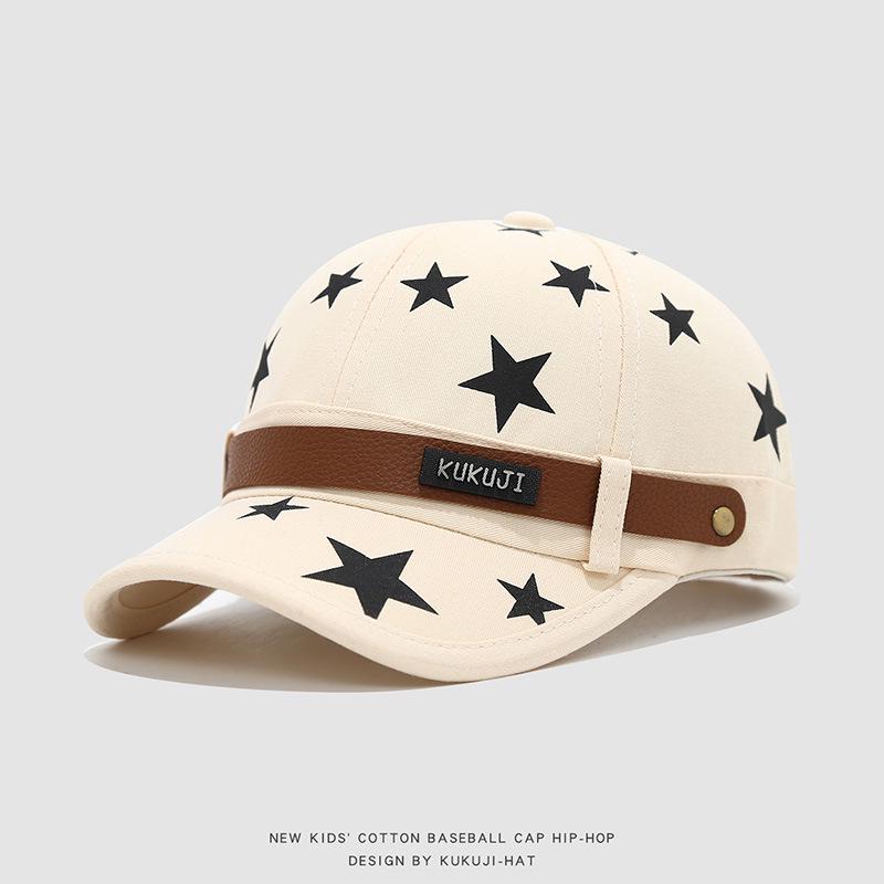 Korean Style Kids' Star Baseball Cap - Trendy Sun Hat for Boys & Girls