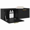 Wall Cabinet Black Oak Effect 100 X 36.5 X 35 Cm
