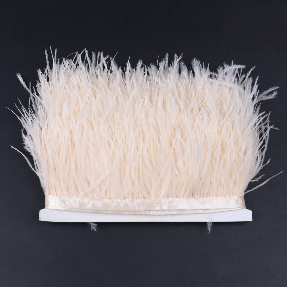 Ostrich Feather Edge 6 -8cm Decorative Wedding Diy Accessories Evening Dress Edge 