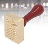 Stamp Copper DIY Ice Branding Stamp with Wooden Handle for Cocktail Whiskey Drinks Bar Wedding Ice Stamp  Stamp
