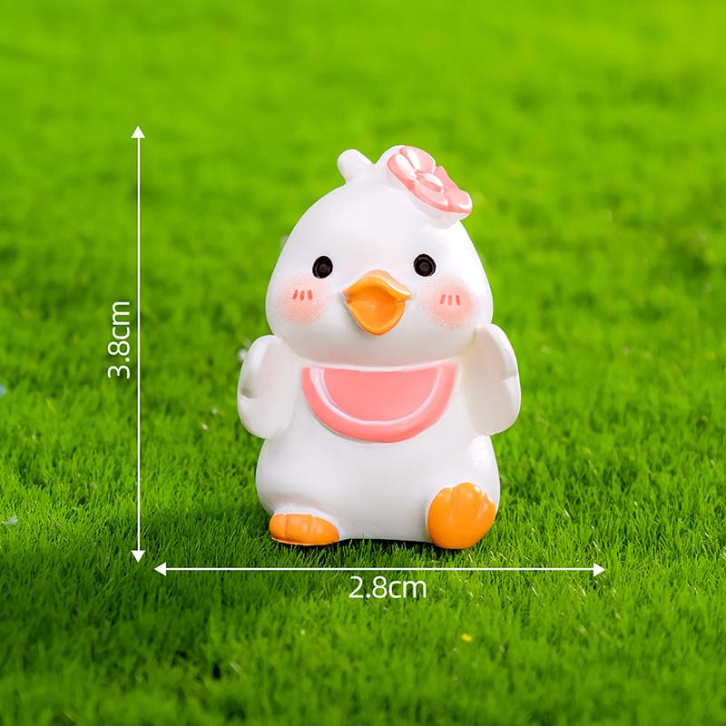 Anime Figure Little Yellow Duck Model Decoration Cute Car Mounted Ornaments Accessories Creative Cute Mini Ornaments Gifts