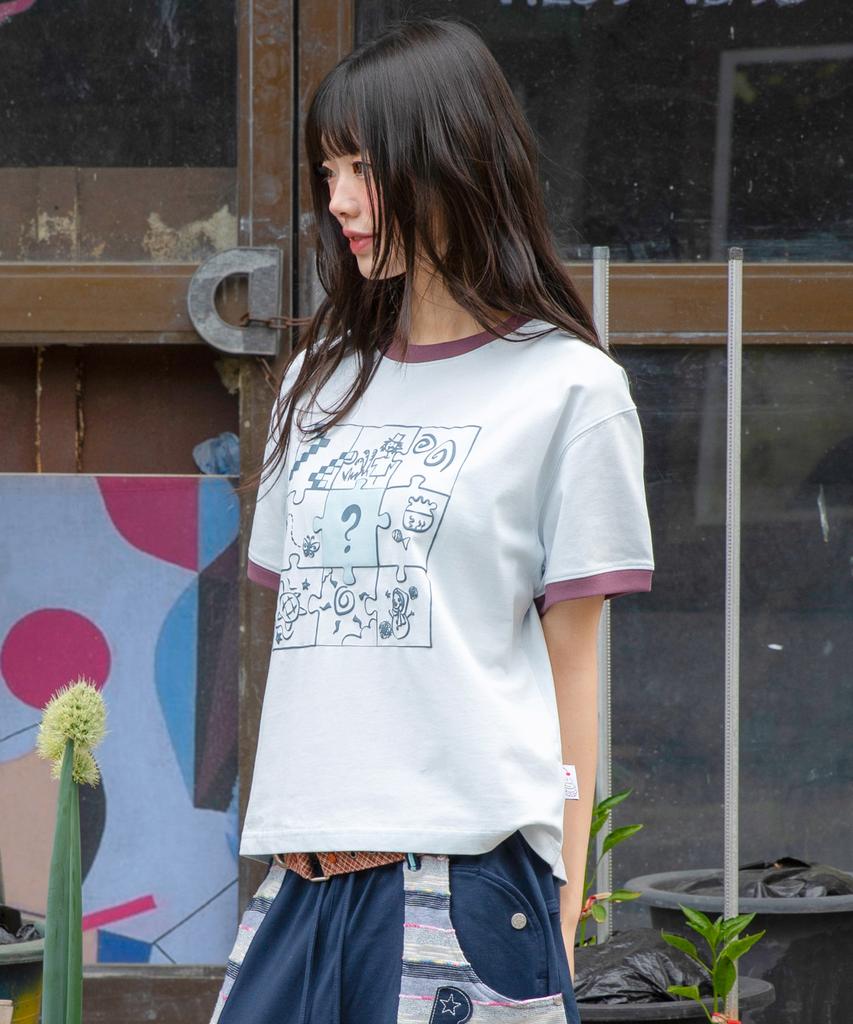 RuNaKi'Hu' Wxt103 Saigono Peace Ringer T-Shirt (Sky Blue)