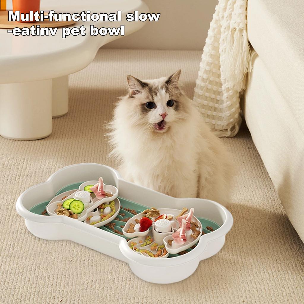 Multi-functional Slow Feeder Dog Food Bowl, Pet Puzzle Toy, -choking Feeder, Bowl