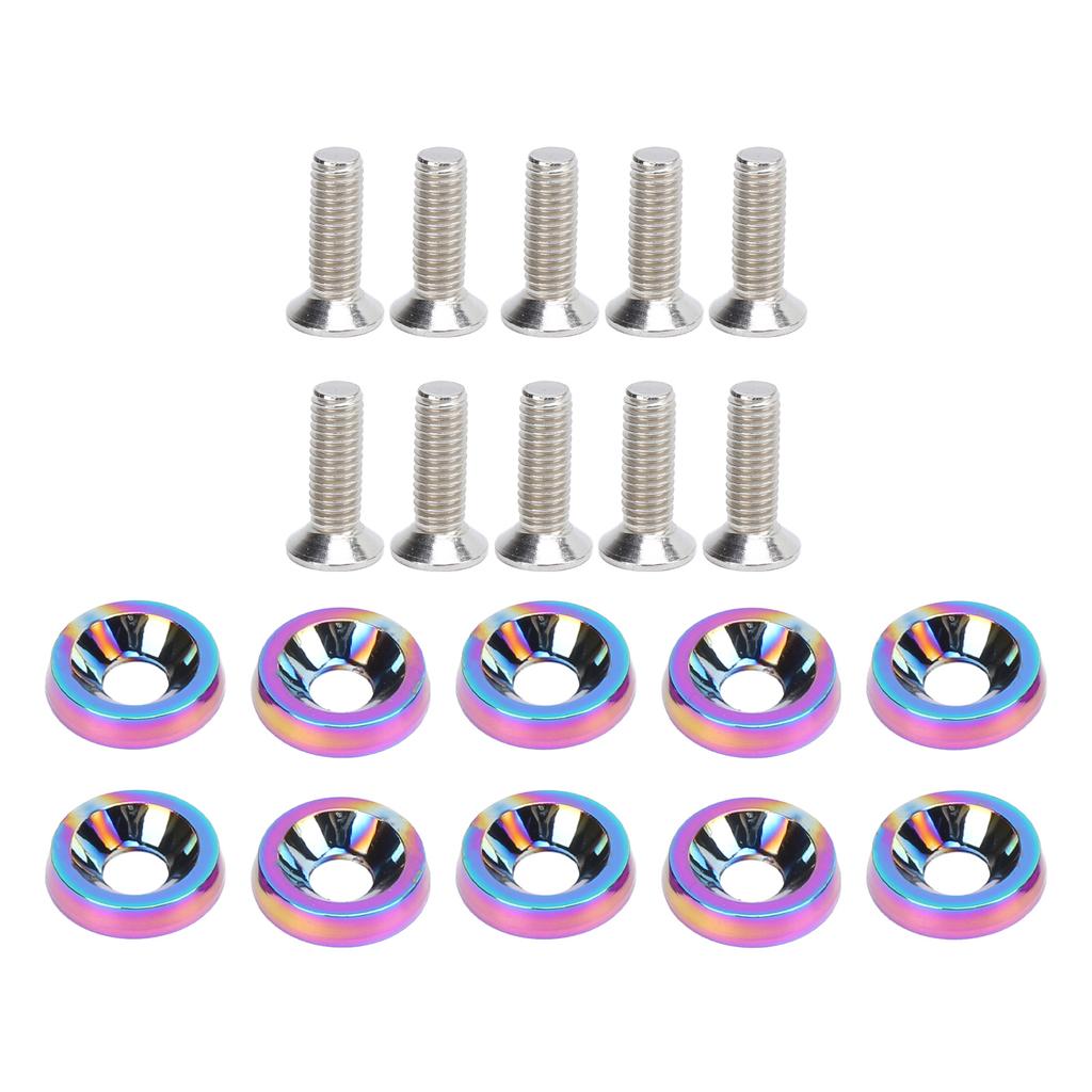 Car Engine Washer Screw M6 Colorful Fastener Kit for Car Modification Decoration