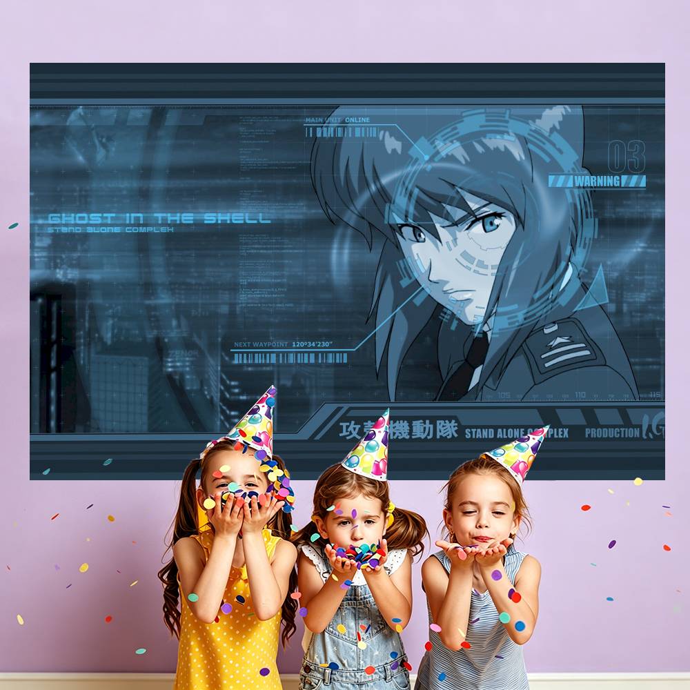 Anime G-Ghost In The Shell Cool Background Personalize festival Backdrop Flag party banner decoration