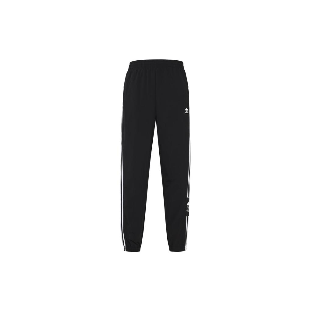Adidas Originals Retro Sports Solid Color Side Stripe Knitted Sports Pants Women Bottoms Black H20547