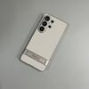 For Samsung Galaxy S25 S26 Ultra S26Ultra Phone Case Business Lichee Leather Matte Invisible Bracket Stand Holder Plating Cover