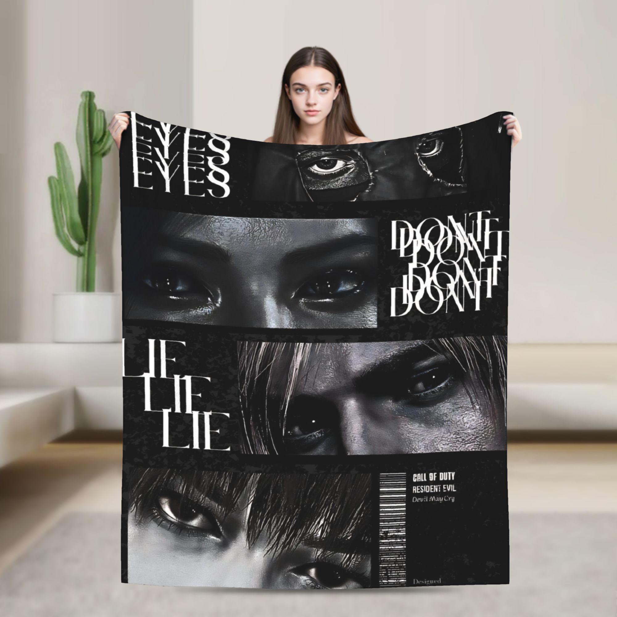 Leon Kennedy Resident Evil Flannel Blanket  Super Soft Throw Blanket for Outdoor Camping Fluffy Bedspread Sofa Bed Cover 75x90cm