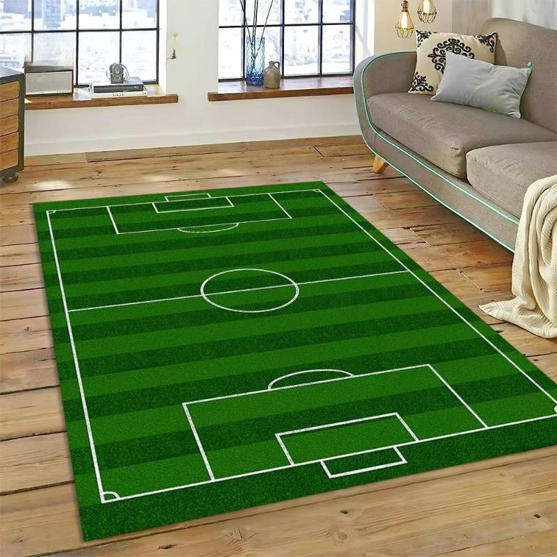 Soccer Football Field Rug Carpet for Living Room Bedroom Home Decor,Floor Mat Non-slip Decoration for Sofa Kitchen Doormat Gifts