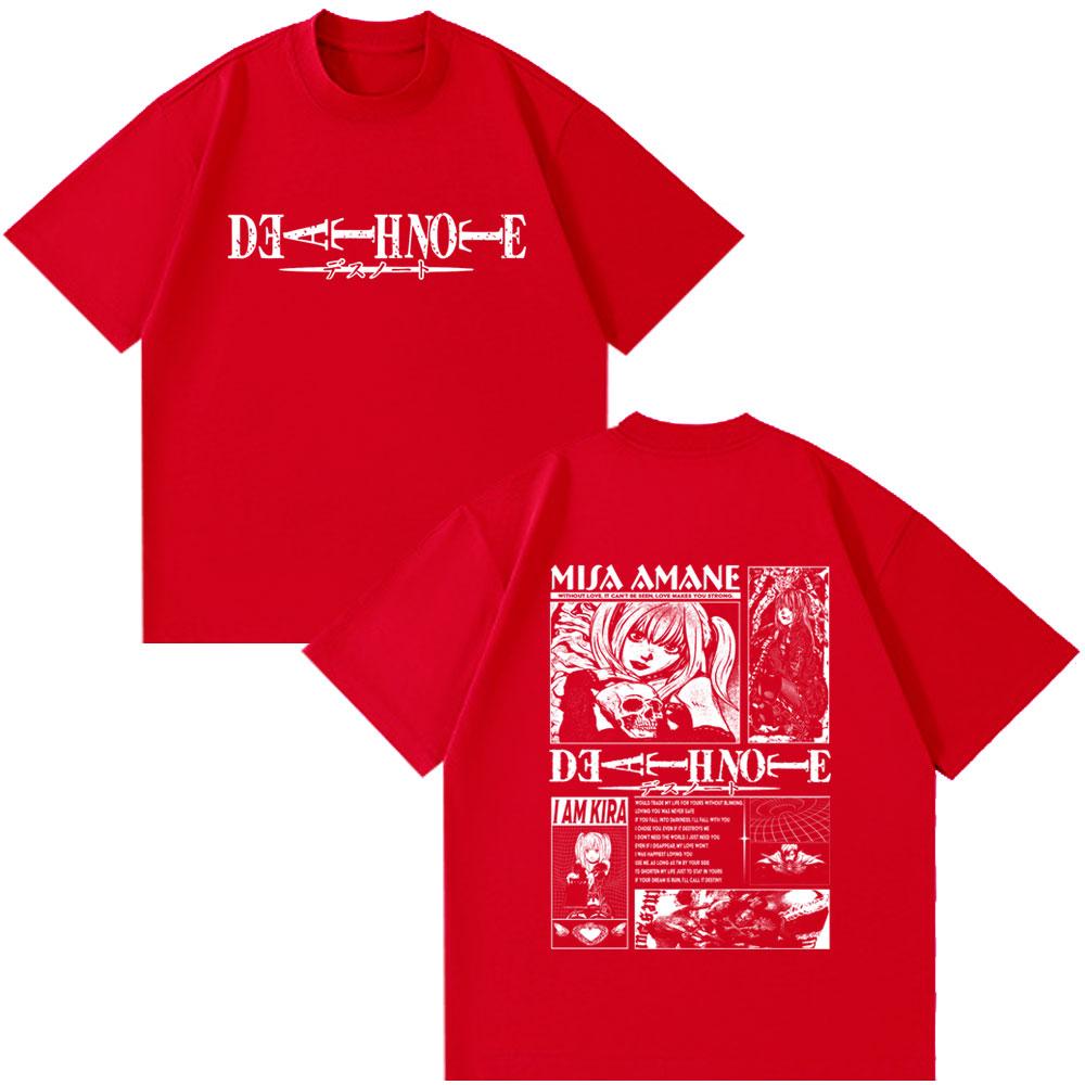 Anime Death Note Misa AUnisexe T Shirts Unisex Women Clothing Cotton Tshirt Fashion Harajuku Short Sleeve Tshirts Summer Streetwears S