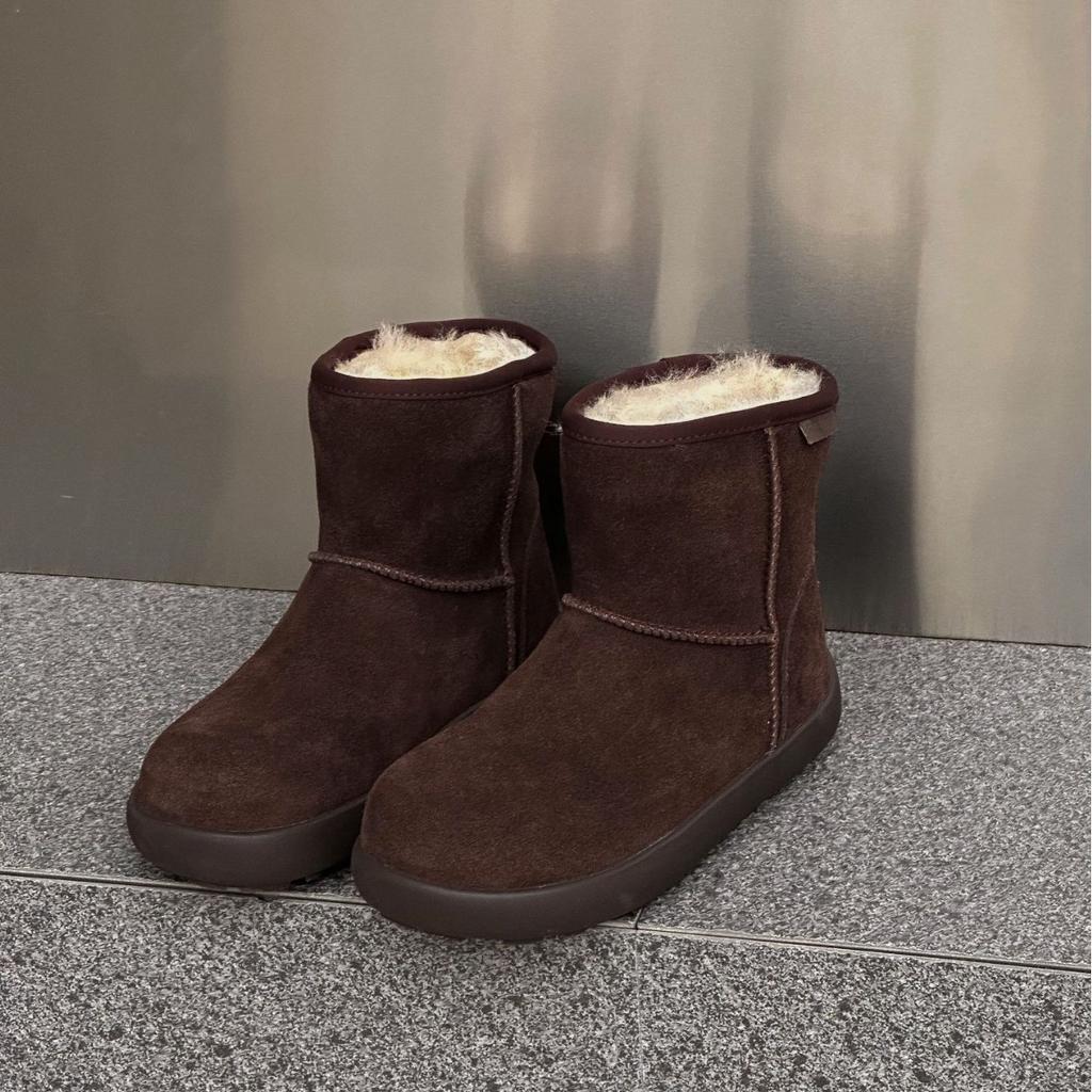 Winter new snow boots women's boots velvet warm round head comfortable sleeve versatile platform cotton shoes