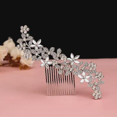 Pettine per capelli floreale elegante in stile coreano per spose e fotografia