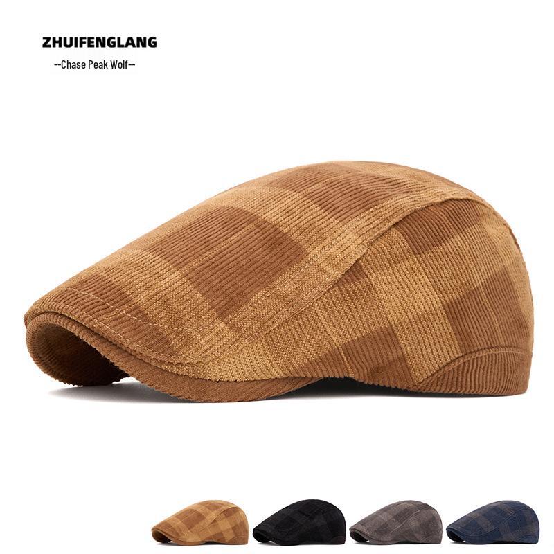 Men's British Retro Wool Octagonal Cap - Autumn/Winter Warm European Duckbill/Beret Style