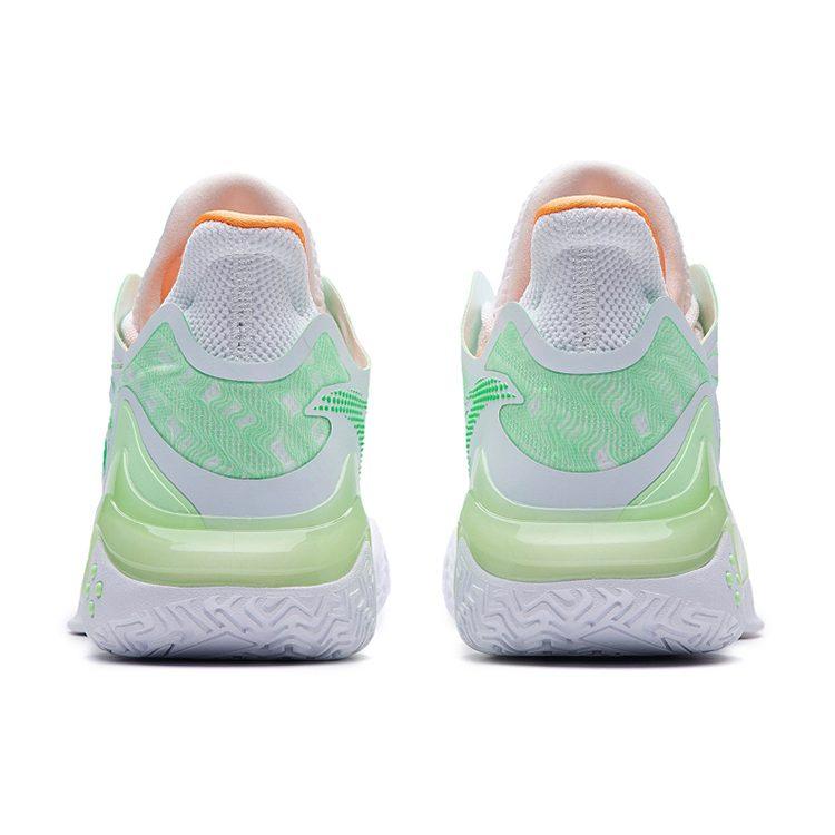 Anta Shock Wave 4 Nitrogen Technology Low top Performance Basketball Shoes Men's White Green 112231106-1