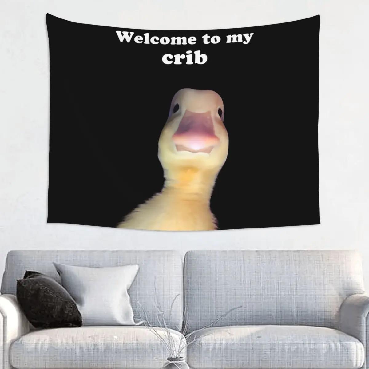 

Welcome to My Crib Tapestry College Dorm Bedroom Room Decoration Wall Hanging Tapestry 74x94cm(29x37in)