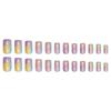 Künstliche Nägel Einfach zu tragen Nagel Rosa Lila Regenbogen Batik Künstliche Nägel Süße Abnehmbare Nail Art Tabletten 24 Stück