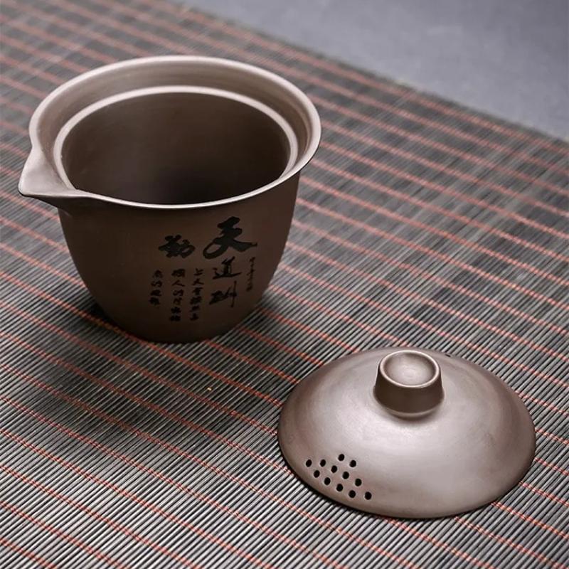 1 Set Portable ZhiShaTeapot Teacup Set with Travel Kit Kung Fu Teaware Ceramic Outdoor Tea Pots Chinese Tea Set Protable Gaiwan
