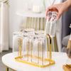 Minimalist Iron Mug Drying Rack Glass Cup Stand Water Cup Drain Rack Countertop Bottle Drying Shelf Storage for Home Bar