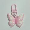 Colorful Butterfly With Colorful Letters Keychain Pendant Earphone Hanger Women Couple Keychain Bag Pendant Backpack Accessories