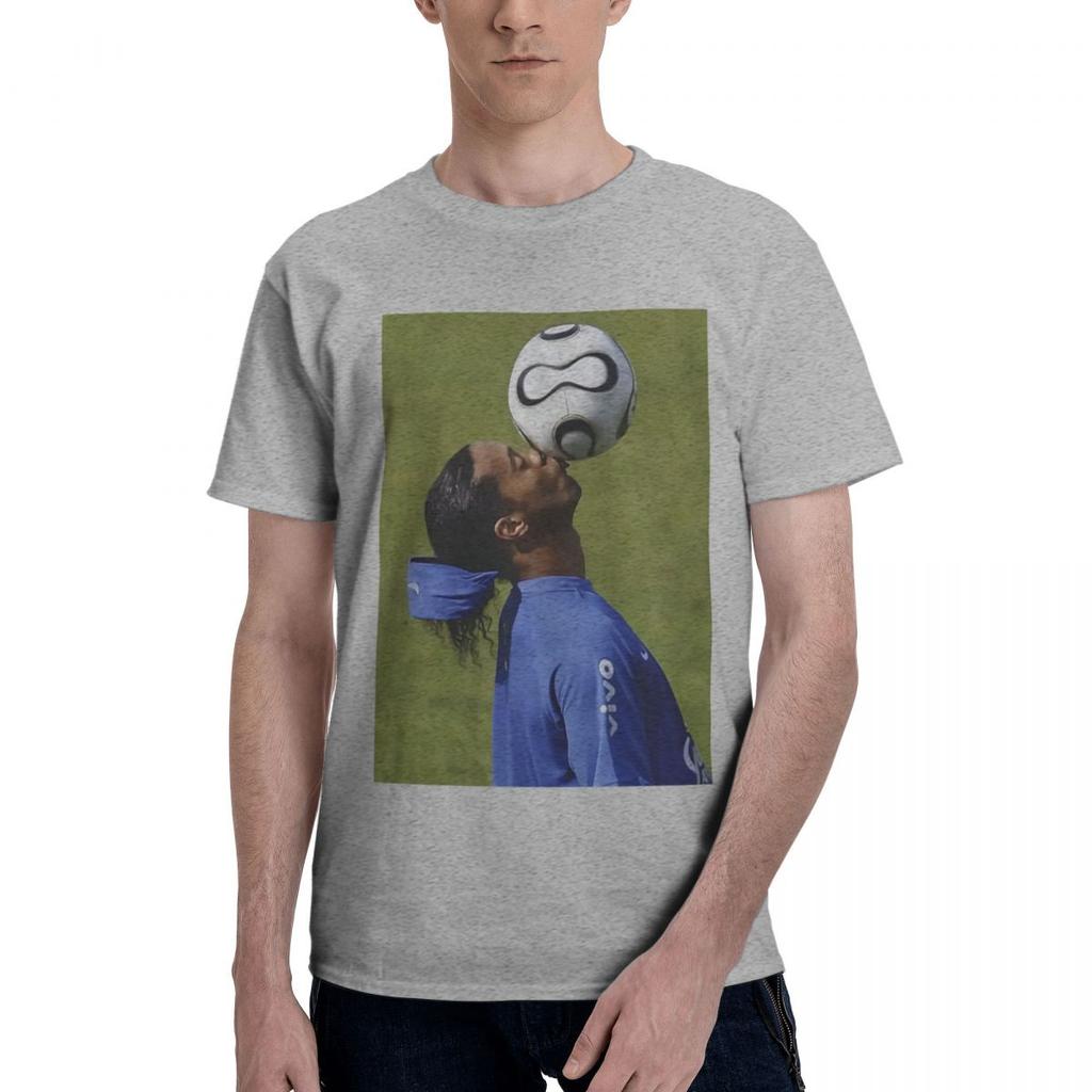 Ronaldinho 100 Cotton Casual Breathable Confortable Top Short Sleeve TShirt Tshirts Men