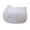 White Cotton Sweat-Wicking Breathable Saddle Pad for Equestrian Dressage, Show Jumping & Competition - Shock Absorbing All-Purpose Design