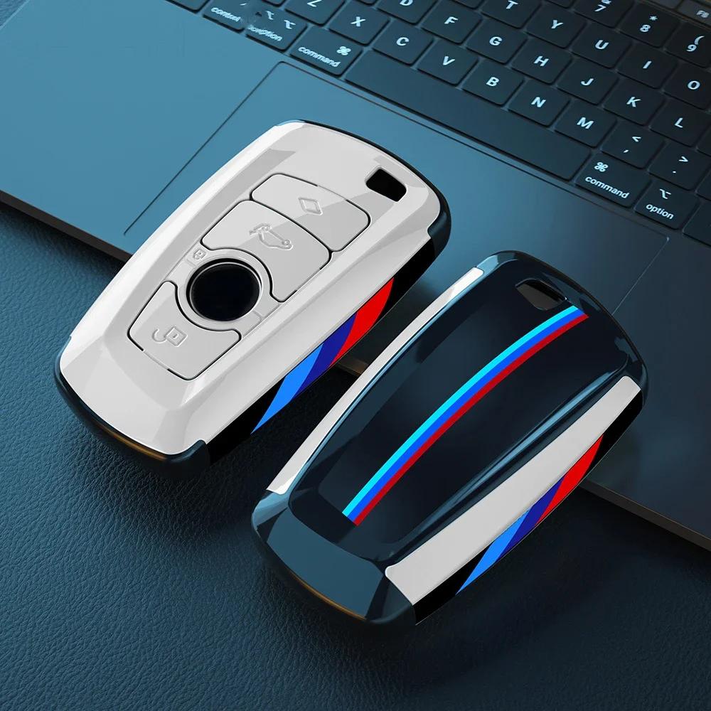 2025 M Carbon Fibre Car Key Case Fob Cover Shell For BMW F30 F20 F10 F18 F22 F01 X3 X4 F06 F02 M3 M5 Auto Styling Keychain Acc