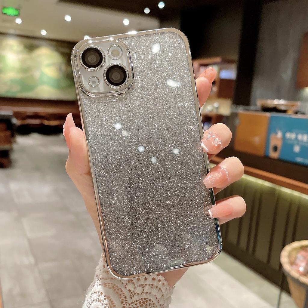 Gradient Glitter Is Suitable for IPhone16 Phone Cases, Apple 15proMax Full Cover PC Hard Shell 14 Anti-drop Protective Cases