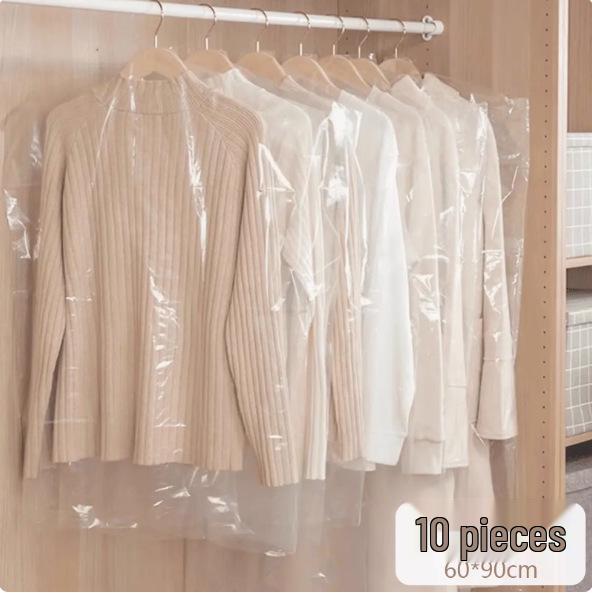 Transparent PVC Garment Dust Cover: Thickened, Disposable Clothing Protector for Suits and Coats 60*90CM