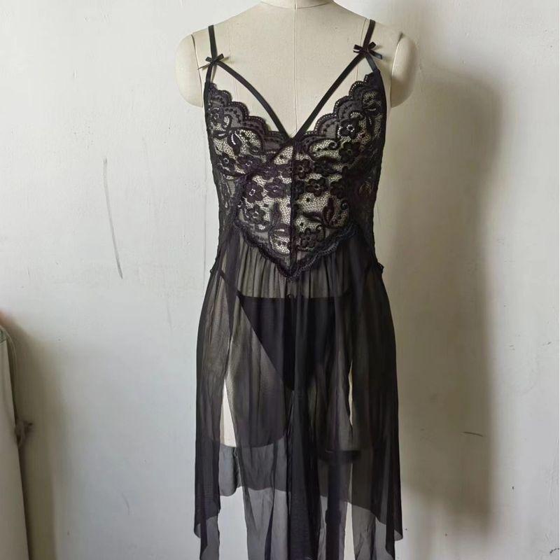 The New Sexy Lace Sling Nightdress Sexy Hollow-out Camisole Pajamas Hollow out Nightdress for Women