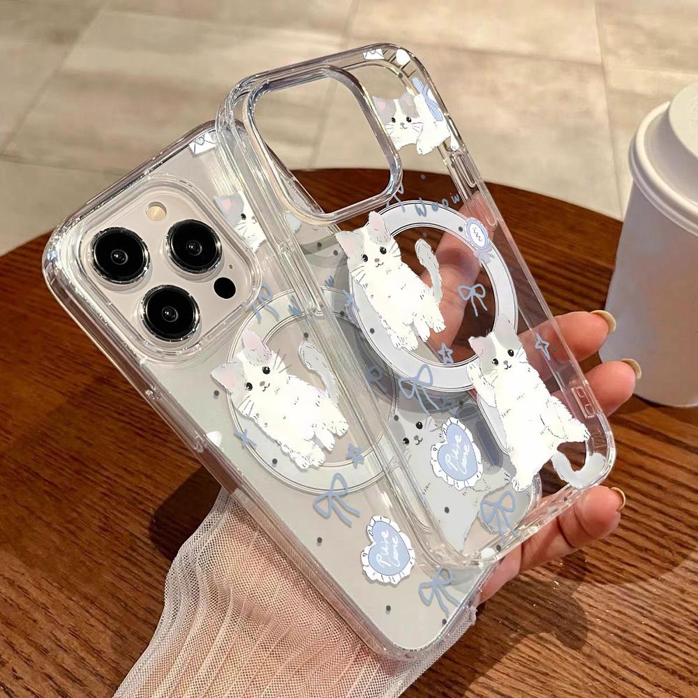 Magnetic Phone Case for iPhone 12 14 16 17 Pro 17 16 15 14 13 12 Pro Max  12 13 14 15  16 High Quality Shockproof Shell Full Protection Cute Style