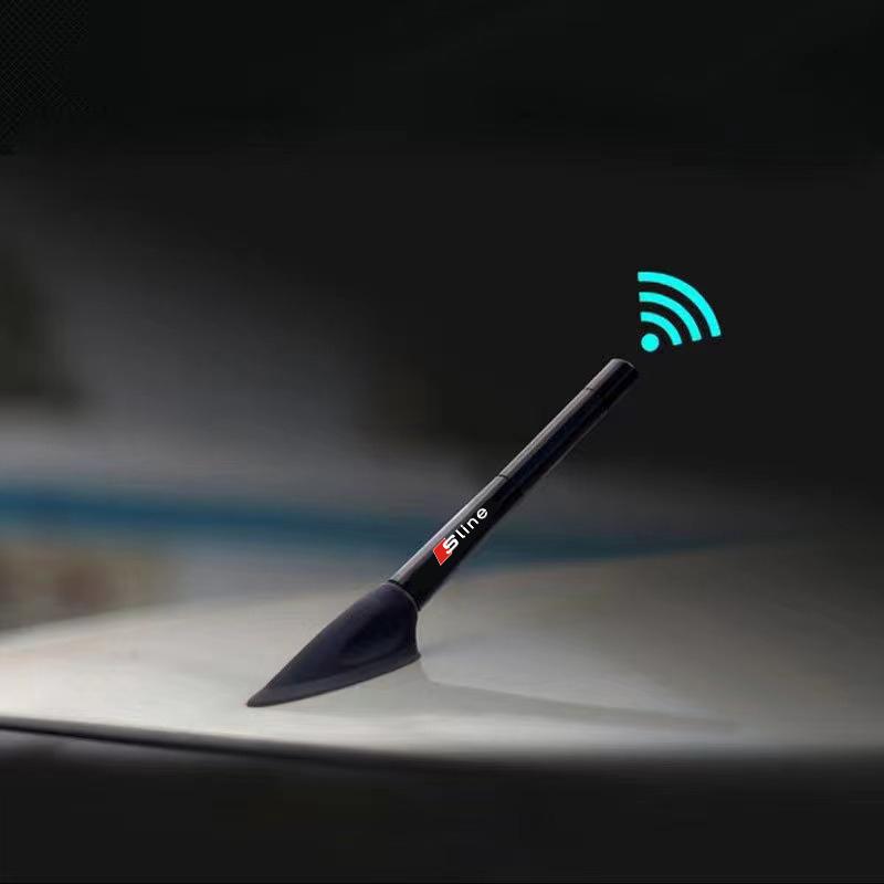 12cm Car Delicate Carbon Fiber Short Antenna Radio Auto Accessories for Audi C5 C6 C7 A4 B6 B8 B7 A6 A3 A5 Q3 Q5 Q7 8P S3 S5 S4 S2 S6 RS3 RS4 RS5 RS6