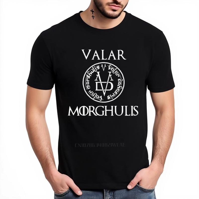 Summer Mens TShirt A Song Of Ice And Fire TShirt Valar Morghulis Printed Shirts Men Casual Tee Tops Plus Size Streetwear
