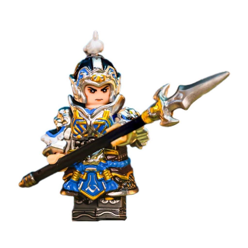 Western Chu Mongolian Cavalry Minifigure Building Blocks, Full Armor, Weapon Compatible with LEGO.