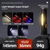 Outdoor LED High Gloss Flashlight Home Long-range Portable Type-C Charging Side Red Blue Warning Emergency Light Flashlight