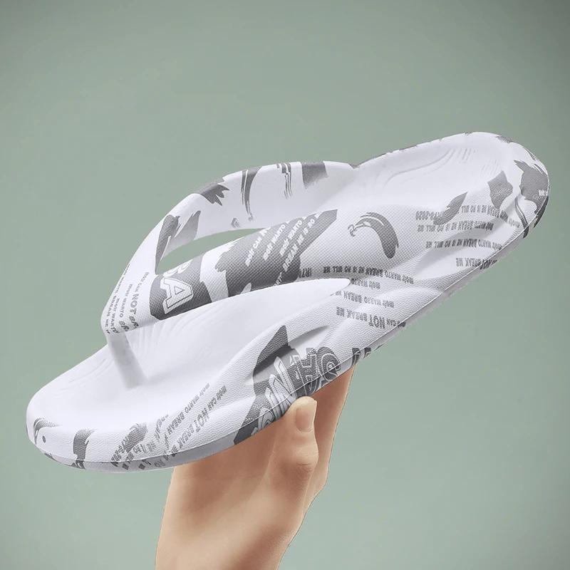 Men's Flip Flops Sandals Soft Shoes Beach Slippers Thick Bottom Summer New Women Slippers Outdoor Shoes Slides Thong Slippers