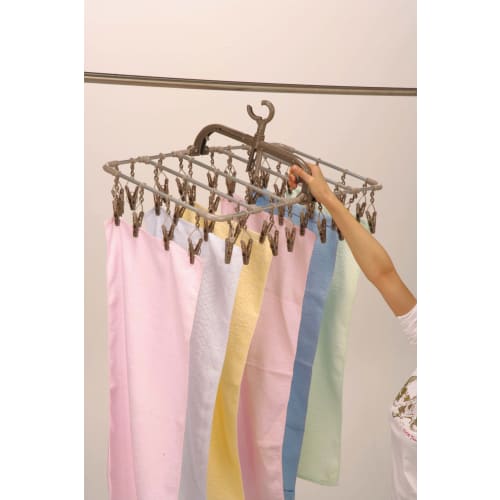 Twin Mall Laundry Drying Rack, Horizontal Aluminum Hanger 40-Piece Set & 9-Row Aluminum Hanger FS-1