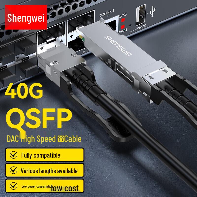 Shengwei QSFP+ DAC 40G High-Speed Copper Cable 3m